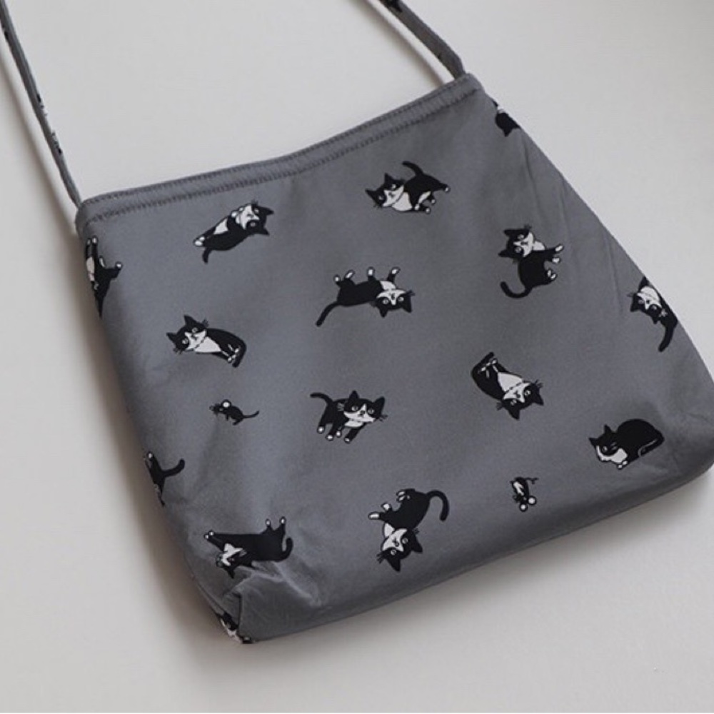 Cat Print Silk Mini Bag